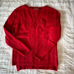 Philosophy sweater textured star pattern